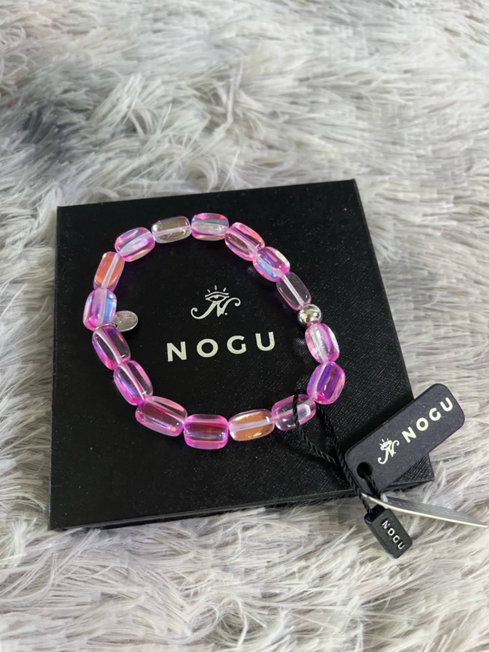 NOGU 925 Sterling Silver | Mermaid Glass Pebble Bracelet